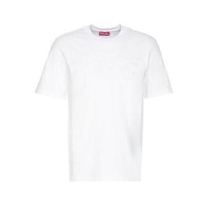 디젤 D-ADJUST-BIGOVAL 로고 반팔 티셔츠 A17402 0NJBM 100