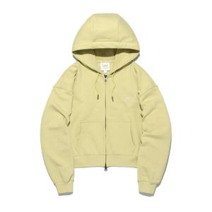 [LEE]LEE 우먼 타이포 로고 크롭 후드집업 레몬 LE2601HZ62LM