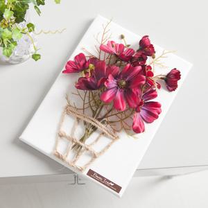 코스모스 조화 꽃 캔버스 액자 라인 set 24cm 5컬러 인테리어 벽걸이 장식 소품