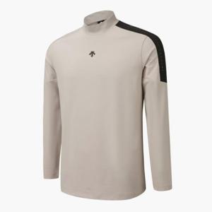 데상트골프티셔츠 GQC DQ12MFTL13-BEGG 남성 하이넥 긴팔티셔츠/Beige