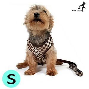 개줄 럭셔리 가슴줄 리드줄 세트 브라운 S