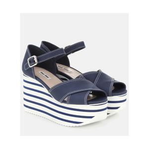 미우미우 코튼 플랫폼 샌들 P00436111