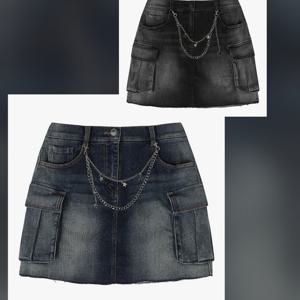 [더데이걸]블링 워싱 카고 스커트 TGWH26102