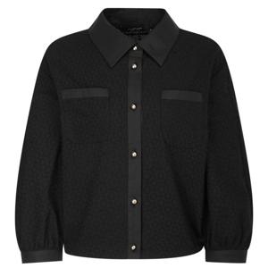 질스튜어트뉴욕   26SS  자수장식 코튼 긴팔블라우스 JSBL6B320BK