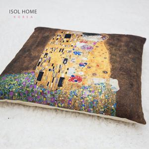 [이솔홈] 명화방석 구스타프클림트 키스(솜포함)