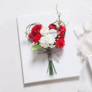 하트 카네이션 액자set 30cm (펜포함) 2컬러 조화 어버이날 스승의날 선물 감사