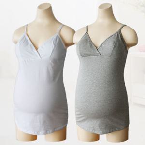 N.면스판캡내장수유나시- 민소매 임부 런닝 수유복