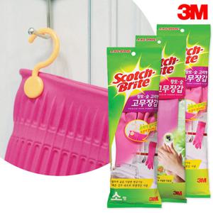 3M 황토숯 고리형 고무장갑 중/황토숯고무장갑/황토숯고리형고무장갑/고리형고무장갑/고리용고무장갑/3M고무장갑