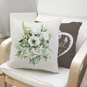 상상후 예쁜 쿠션 홈데코 45x45cm 퓨어화이트 리본