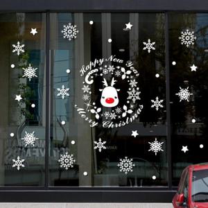 크리스마스 시트지 눈꽃 스티커 19CMJS5131