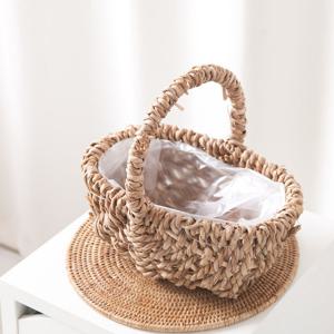 왕골 꽃바구니 쥬티과일바구니 소 32x29cm 라탄 인테리어 장식 소품 용품 DIY 바스켓