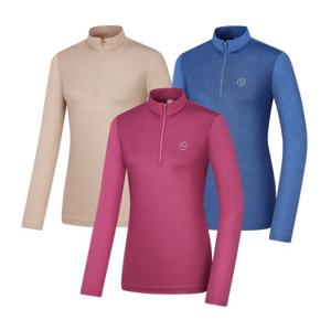 콜핑 가을 여성 등산 보온 약기모 패턴 여자 겨울 긴팔 집업 티셔츠