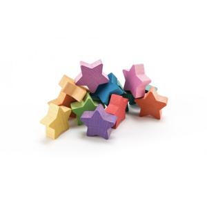 오카모라 레인보우 별 스태킹 원목 발도르프 블럭 쌓기 유아 교구 장난감
