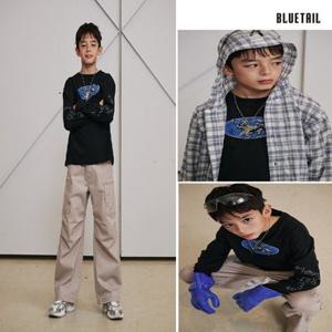 [백화점][블루테일]AAA3TS01BK블랙 다이마루 절개 티셔츠