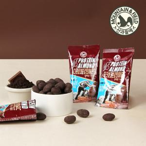 [산과들에] 다크초콜릿 프로틴아몬드 20봉 (단백질 간식)