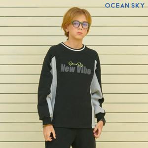 [오션스카이]남아 절개 배색 맨투맨 티셔츠-DAJB5116B03