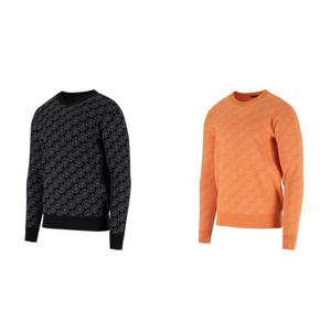 [엘르골프]23년 남성 간절기 전판패턴 라운드 스웨터 [6J13302]