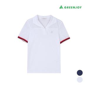 [그린조이]여성 소매 포인트 반팔 PK 티셔츠