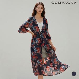 벨티드 플라워 쉬폰 로브 가디건_CABU6-WRC350