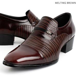 [멜팅브라운] 소가죽 정장구두 남성키높이구두 D20