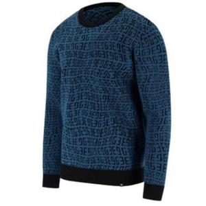 엘르골프 세이브존01 남성 전판 로고 자카드 라운드 스웨터 6K53302 800