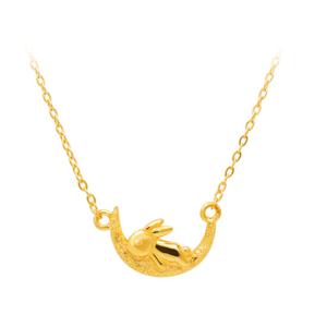 [아시아골드]24K 순금손톱달토끼 목걸이 3.75g+18k붕어장식 포함