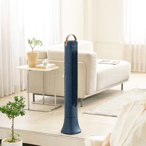 엔뚜마노 레더스트랩 리모콘형 이동식 슬림 타워팬 EM-2200TF 네이비