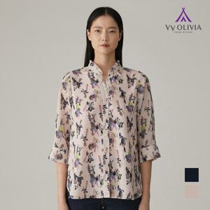 [비비올리비아] 트로피컬 룩 프린트 블라우스_VVCNLXM4171