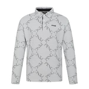 [핑골프]남성 기능성 자가드 카라 긴팔 티셔츠 111E1TO101