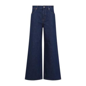 구찌 백 로고 패치 와이드 데님 팬츠 816971XDC5F4100 BLUE DOM