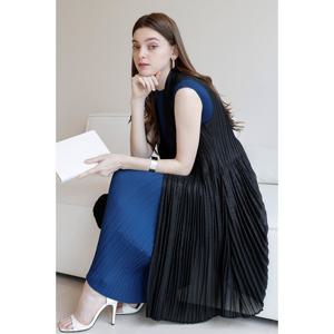 [요이츠]더블 플리츠 롱 베스트_YJ04WNPVT03_BK1