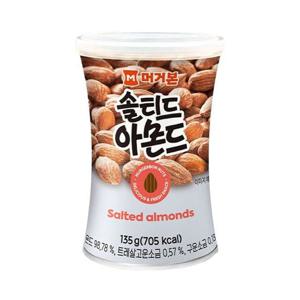(머거본) 머거본 솔티드 아몬드 135g 간식 과자 초