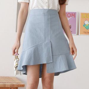 [올리비에스클로젯]언발 인어라인 미디 스커트_O2506SK022B