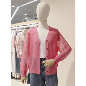 [숲] SOUP 숲 V넥 시스루 긴팔 가디건 (SB6GD31) SB6GD31