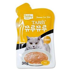 고양이 간식 영양식 테비 쮸루쮸루 치킨 30g 고양이간식 반려고양이간식 고양이수제간식 고양이사사미 고양이주식 고양이스틱 고양이수프 고양이소시지