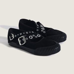 [반스] 반스 VN000D9ABLA 블랙 메리 제인 스트랩 클래식 여성용 스니커즈 운동화 샌들 우먼스 VN000D9ABLA