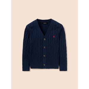 [빈폴키즈] [Essential] 면 케이블 카디건  네이비 (BI585AUE1R)