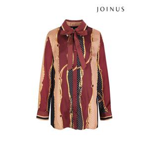 [조이너스]패턴 배색 프린트 블라우스_JAAW0-CRC100