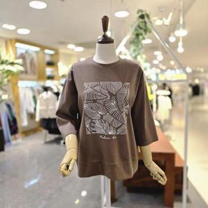 [멜로디가든]M25F8T108_리프 티셔츠