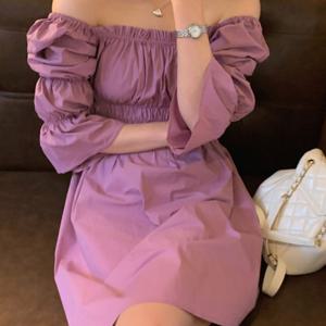 웬디 / 오프숄더 허리 슬림효과 드레스 WP13719