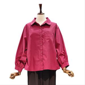 [나인스텝]퍼플 퍼프소매 남방 N25NS5316