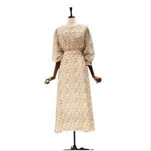 [나인스텝]잔꽃 셔링 원피스 N25NO5304