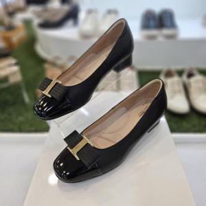 허시파피 세이브존07 여성 리본장식 3CM굽 펌퍼스 정장구두 3FR425