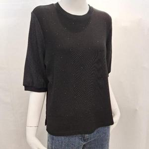 올리비아하슬러 HC04 비즈 우븐 패치 라운드 티셔츠 OHEFTS202