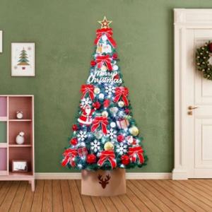 210cm 웰컴 산타 풀세트 매장크리스마스트리 완제트리 트리풀세트 풀세트트리 크리스마스완제트리 크리스마스트리