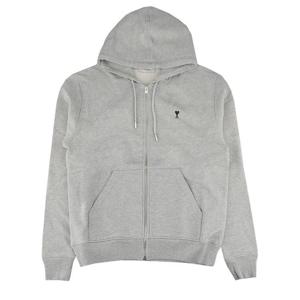 아미 HSW765 730 0951 코튼 지퍼 드 꾀흐 후디 그레이