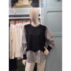 클리지 세이브존03 클리지 단가라 배색 러블리 니트 ATCO7WKT04A