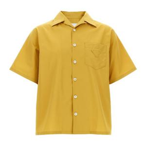 프라다 로고 프론트 포켓 코튼 반팔 셔츠 UCS414SUMO16FY F0037