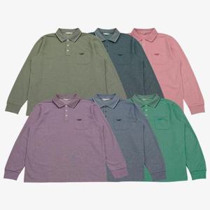 [크로커다일남성]CDAABTP1702_피케조직 투톤 자카드 요꼬 카라티