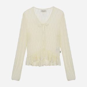 [써스데이아일랜드]시스루 오픈형 블라우스 T256MBL137W